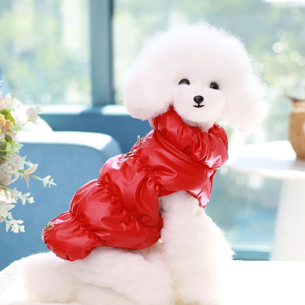 Abrigo acolchado de invierno para cachorros y gatos