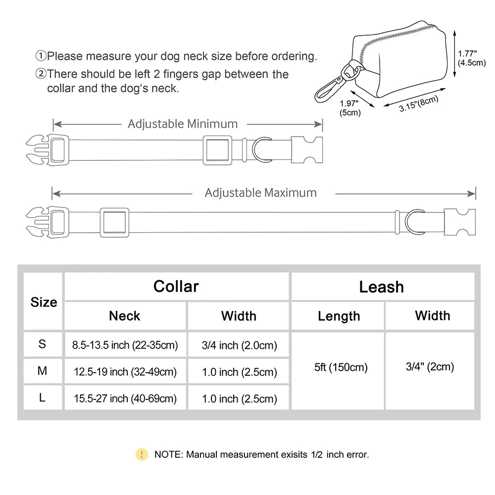 Collar VALLARTA con correa y dispensador de bolsas